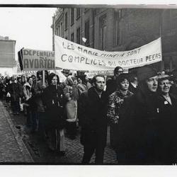 Manifestation de protestation contre l'emprisonnement de Willy Peers à Namur, en présence notamment des Marie mineur