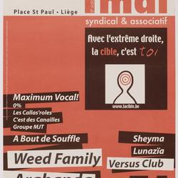 1er mai syndical & associatif : 9e édition : Place St-Paul, Liège