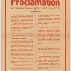 Premier mai 1967 : proclamation des régionales liégeoises de la FGTB et du PSB