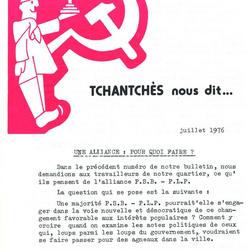 Tchantchès nous dit...! : bulletin communiste d'Outre-Meuse