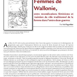L’Union des Femmes de Wallonie, entre revendications féministes et maintien du rôle traditionnel de la femme dans l’entre-deux-guerres