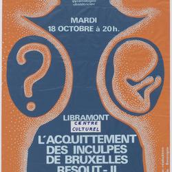 L'acquittement des inculpés de Bruxelles résout-il le problème de l'avortement en Belgique ? : conférence par W. Peers : mardi 18 octobre à 20h, Libramont