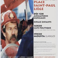 C'est la fête : 1er mai syndical, Place Saint-Paul Liège : avec la participation du monde associatif