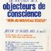 Meeting de soutien aux objecteurs de conscience "Non au nouveau statut" : jeudi 27 mars 1975 à 20h