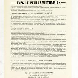 Solidarité avec le peuple vietnamien