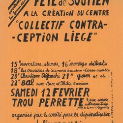 Fête de soutien à la création du centre "Collectif contraception Liège"