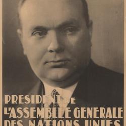 P.H. Spaak, Président de l'Assemblée générale des Nation Unies : votez socialiste